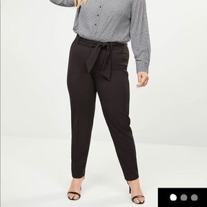 Allie Tailored Stretch Ankle Pant - Tie Waist